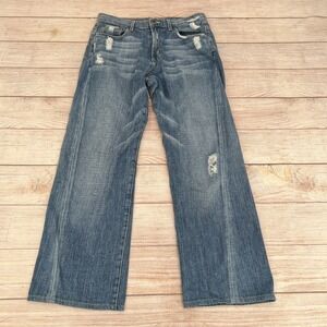 Chip & Pepper Jeans Men sz 30x28 Straight leg Medium Wash Blue Distressed Jeans